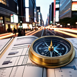 **

Prompt: A compass overlaid on a bustling cityscape at dusk, with faint outlines of economic graphs, legal documents, and sociological charts visible beneath. Soft, diffused lighting. Concept: Navigating society with social sciences. Keywords: society, compass, data, economics, law, sociology, Tokyo.

**